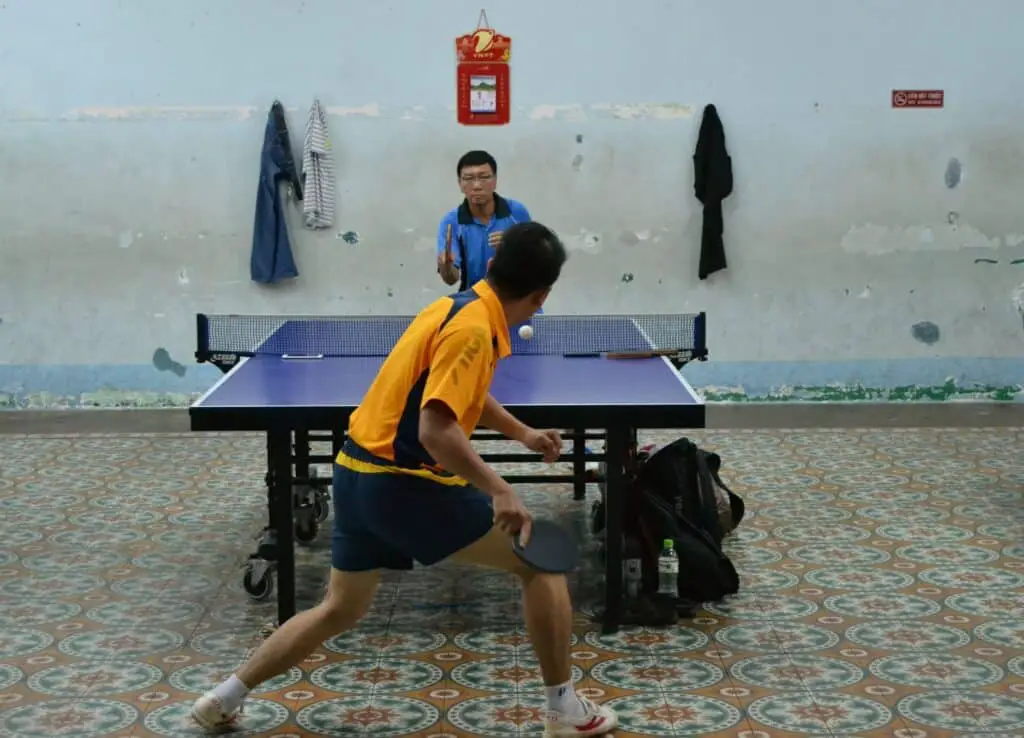 Ping Pong Table Tennis Players Playing
