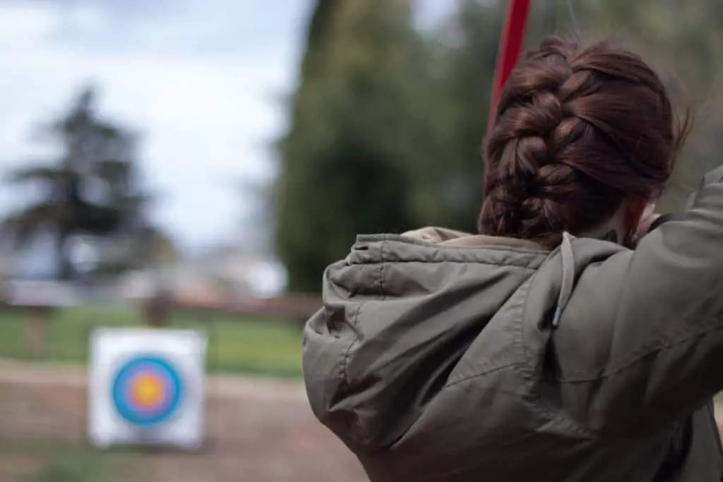 Archery women Aim